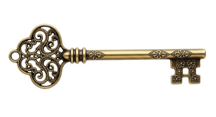 Ornate Gold Skeleton Key