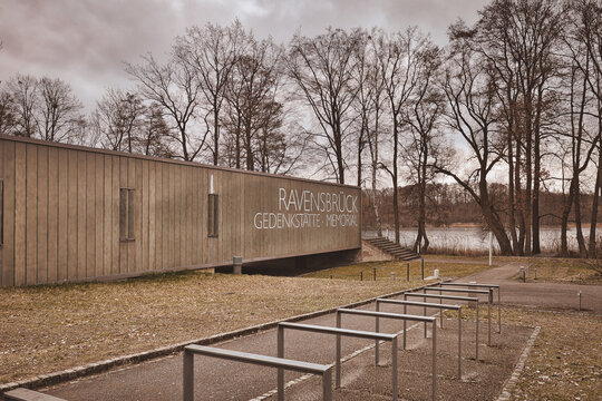 Former main SS headquarters building at the Ravensbr&uuml;ck concentration camp memorial site in F&uuml;rstenberg/Havel, Germany.
