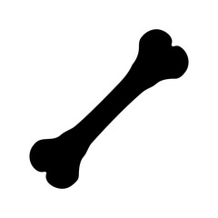 Fototapeta premium Minimalist black bone silhouette on a clean white background for diverse design projects Vector, illustration