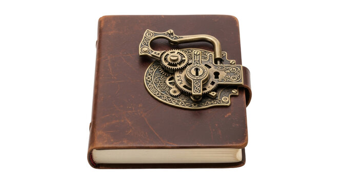 Steampunk-style journal with ornate lock