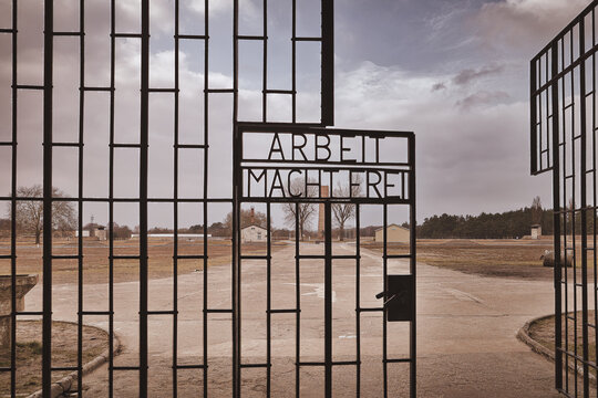 Main entrance gate Tower A at the Sachsenhausen Concentration Camp Memorial and Museum in Oranienburg, Germany - reportagefotografie - dokumentarisch - real photography 