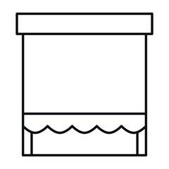 Window blinds icon showing the simple lines and shapes used in homes and offices to provide privacy and control light.