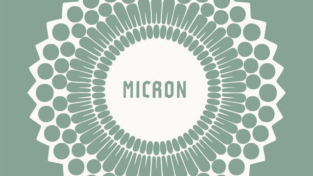 Micron Radial Dot Emblem Illustration