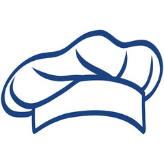 Chef Hat Icon Drawing Vector Illustration