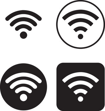 Creative wifi Graphic Icon Set &ndash; Clean Editable EPS Vector Pack