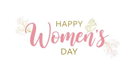 Fototapeta premium Happy Women's Day greeting with flowers