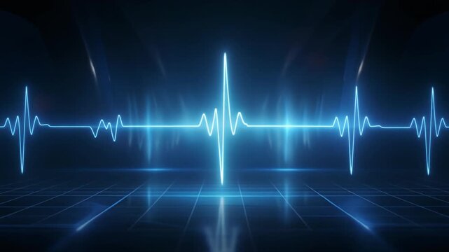 Digital pulse scanner smooth radiating energy waves subtle reflections seamless futuristic surreal ambience cascading softly abstract unique style ultra realistic loop