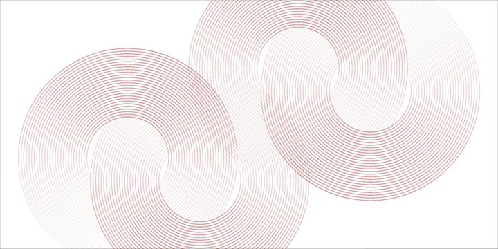 Abstract white background with red circle lines. Digital future technology concept. vektor