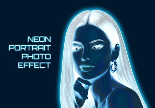 Neon Portrait Photo Effect