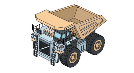 Heavy Duty Mining Dump Truck Vehicle. © Mas