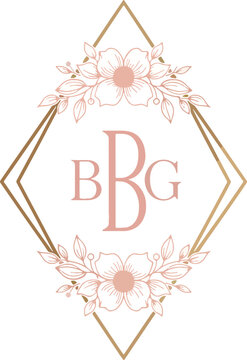 Pink BBG Logo With Flowers.