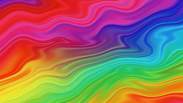 Vibrant rainbow colored wavy background texture.