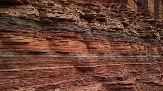 Minimalist Natural Beauty Presenting the layered rock in a clean, uncluttered way, emphasizing its inherent aesthetic value.