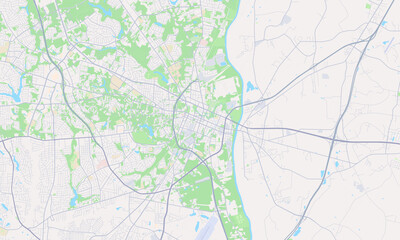 Obraz premium Fayetteville North Carolina map