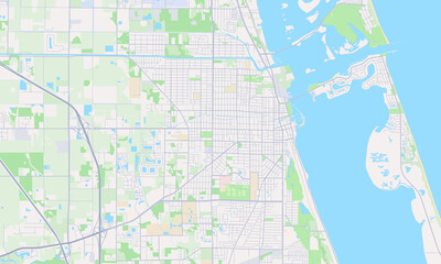 Fototapeta premium Fort Pierce Florida map