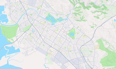 Obraz premium Fremont California map