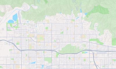 Naklejka premium Glendora California map