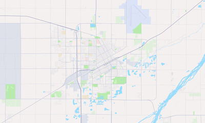 Obraz premium Grand Island Nebraska map