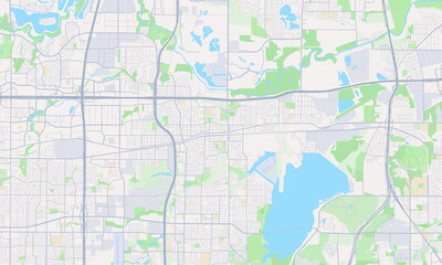 Obraz premium Grand Prairie Texas map