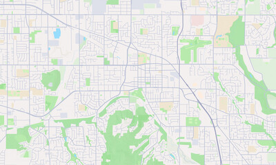 Fototapeta premium Gresham Oregon map