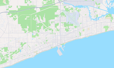 Fototapeta premium Gulfport Mississippi map