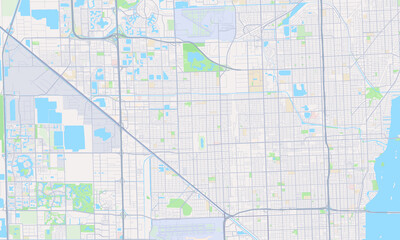 Fototapeta premium Hialeah Florida map