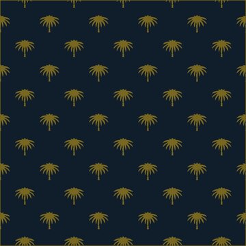 Minimal seamless palm motif pattern inspired by desert landscapes and Gulf lifestyle