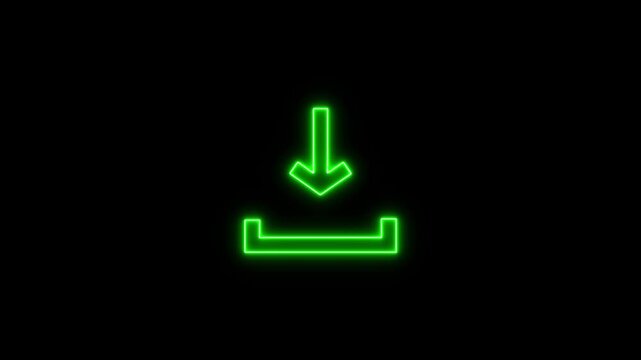 Download Icon with Arrow and Tray on Dark Background
