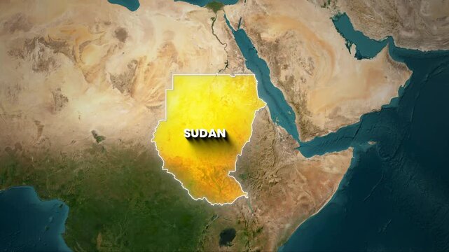 Motion Graphics Animation featuring Shifting Borders of Sudan and South Sudan