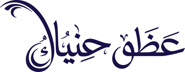 Arabic calligraphy typography design elegant handwritten Islamic text vector illustration traditional cultural lettering isolated © MdRissalat