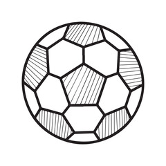Fototapeta premium Black and white soccer ball with classic pentagonal and hexagonal pattern isolated on plain background