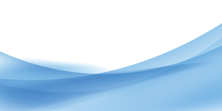 Abstract blue wave background with smooth flowing lines and soft gradients vector illustration