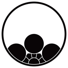 家紋です。糸輪に覗き梅鉢といいます。