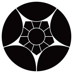 家紋です。割り梅鉢といいます。