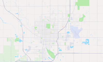 Obraz premium Hutchinson Kansas map