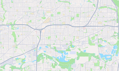 Obraz premium Hurst Texas map