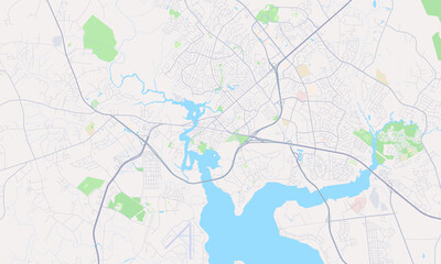 Obraz premium Jacksonville North Carolina map