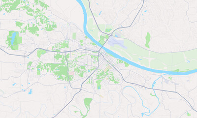 Fototapeta premium Jefferson City Missouri map