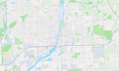 Obraz premium Joliet Illinois map
