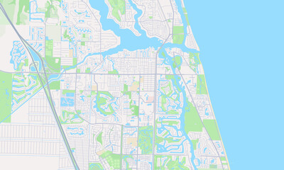 Obraz premium Jupiter Florida map
