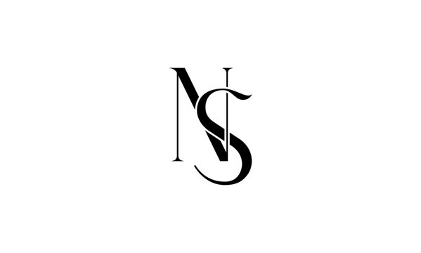 NS initial letter logo or NS monogram