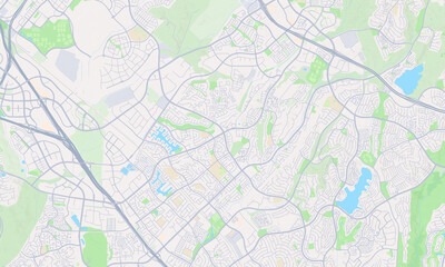 Obraz premium Lake Forest California map
