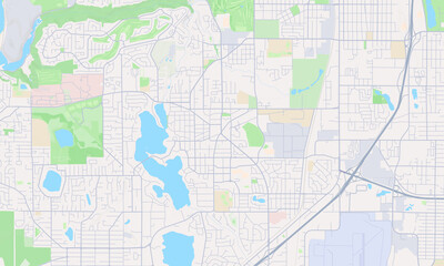 Obraz premium Lakewood Washington map