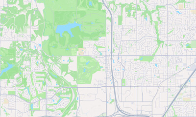 Obraz premium Lenexa Kansas map