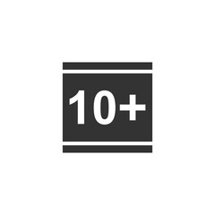 Obraz premium vector logo sets age limit sign, underage restriction, prohibition icon, age icon 1, 3, 6, 12, 14, 17, 18, 21, 24 years and above.