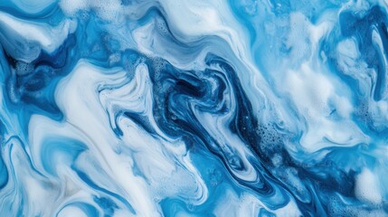 Obraz premium Stormy ocean visuals, Turbulent marble resembling stormy ocean conveying ecological urgency, Vivid marble imagery with chaotic streaks emphasizing urgent need for ocean preservation and cleanup