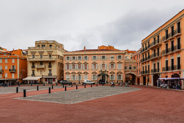 Fototapeta premium the square that extends in front of the royal residence of the Principality of Monaco