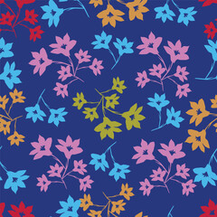 Seamless pattern from bouquet cute floral Traditional ornament yellow floral pattern,Abstract seamless simple floral pattern. Flower pattern. Spring pattern. used for textile, wallpaper, card   © BALEE