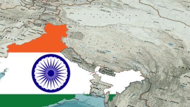 Strategic Map Highlighting Siliguri Corridor Chickens Neck Connecting Northeast India And Mainland