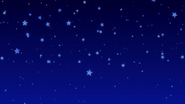 night sky shiny stars glittering on blue animation, twinkle stars good night fairy tale and lullaby social media motion background